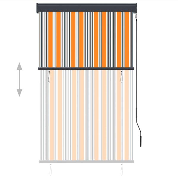 Außenrollo 100 x 250 cm Gelb und Blau