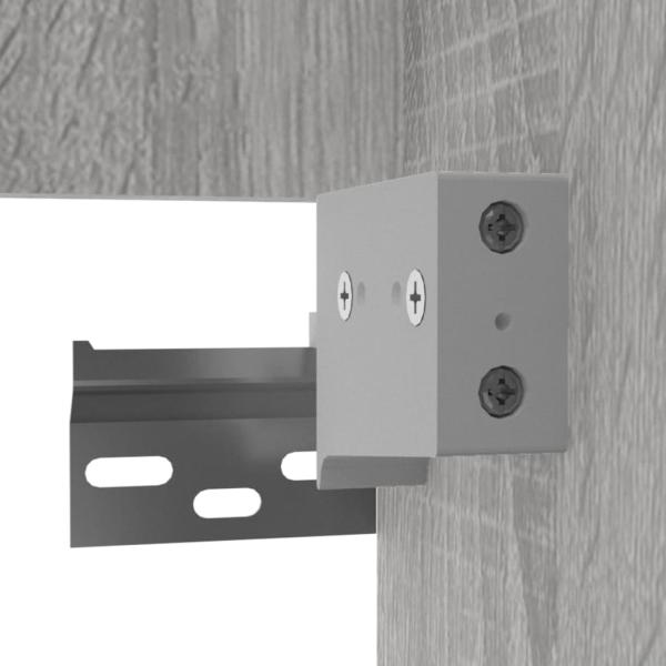 Badschrank mit Spiegel Grau Sonoma 41x38,5x48 cm