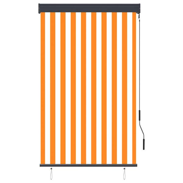 Außenrollo 100 x 250 cm Weiß und Orange