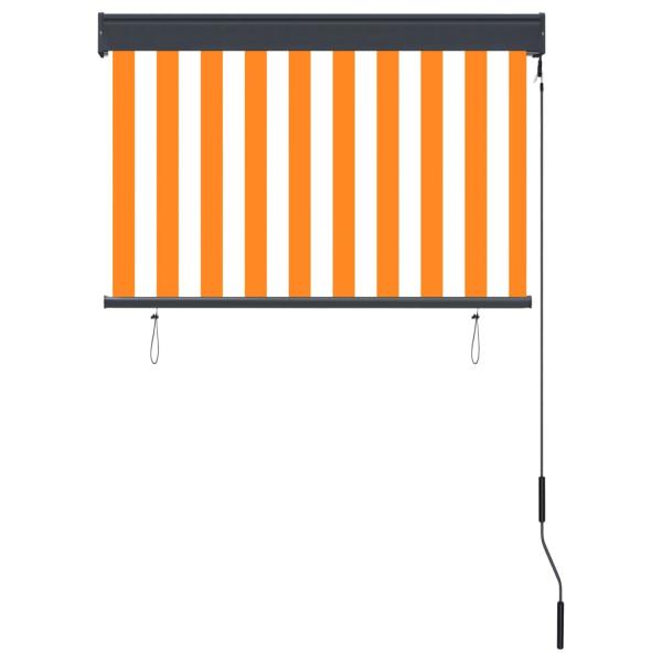 Außenrollo 100 x 250 cm Weiß und Orange