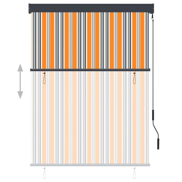 Außenrollo 120 x 250 cm Gelb und Blau