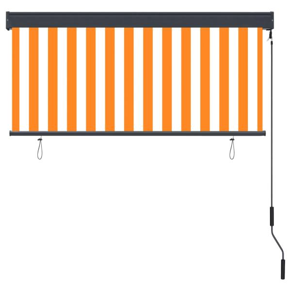 Außenrollo 140x250 cm Weiß und Orange