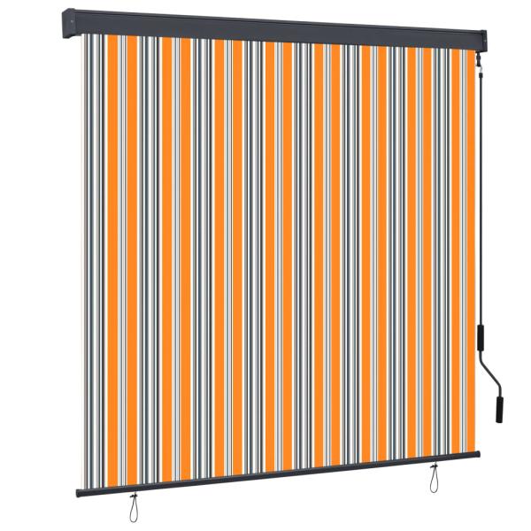 ARDEBO.de - Außenrollo 160x250 cm Gelb und Blau