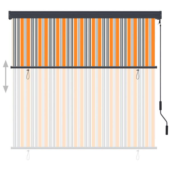 Außenrollo 160x250 cm Gelb und Blau