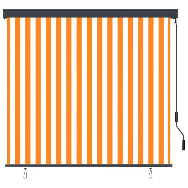 Außenrollo 170x250 cm Weiß und Orange
