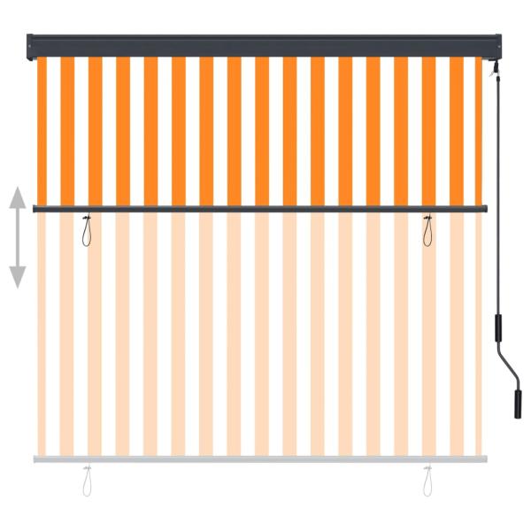 Außenrollo 170x250 cm Weiß und Orange