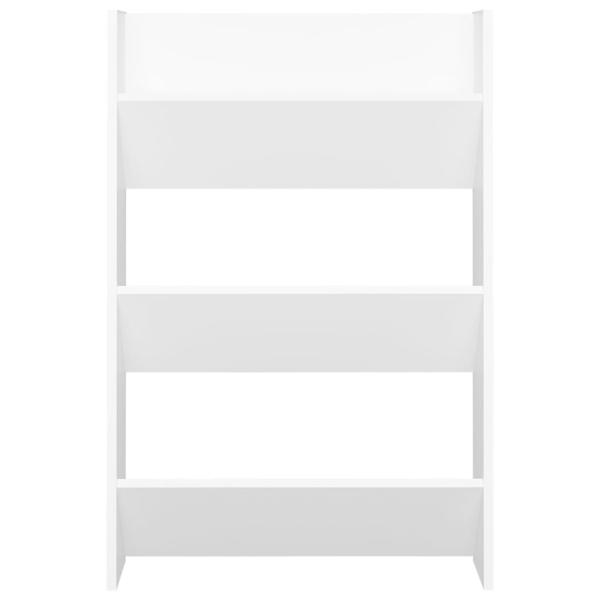 Wand-Schuhschrank Weiß 60x18x90 cm Holzwerkstoff