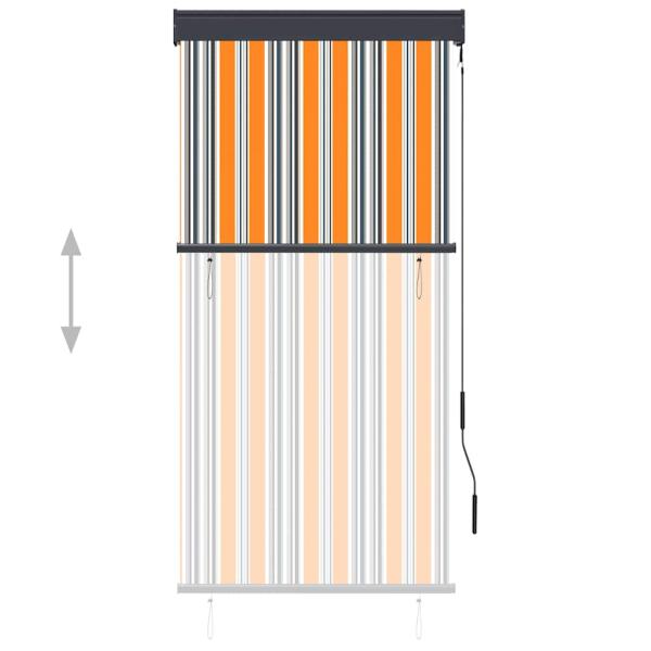 Außenrollo 80 x 250 cm Gelb und Blau