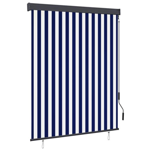ARDEBO.de - Außenrollo 140x250 cm Blau und Weiß