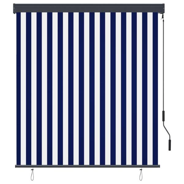 Außenrollo 140x250 cm Blau und Weiß