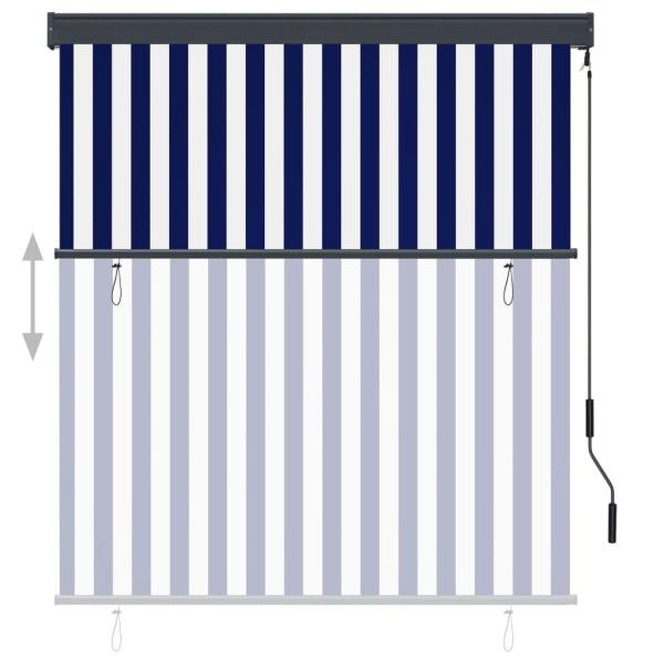 Außenrollo 140x250 cm Blau und Weiß