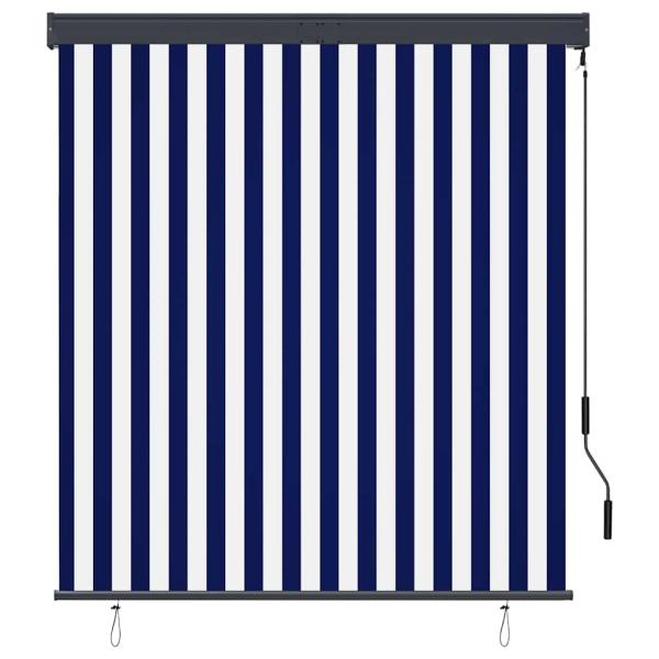 Außenrollo 140x250 cm Blau und Weiß