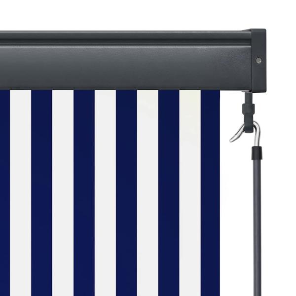 Außenrollo 140x250 cm Blau und Weiß