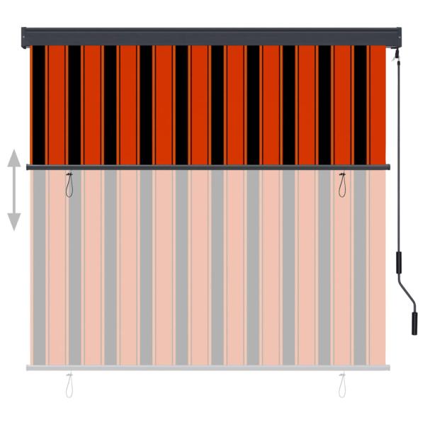 Außenrollo 160x250 cm Orange und Braun