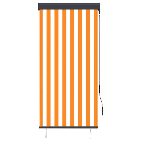 Außenrollo 80 x 250 cm Weiß und Orange