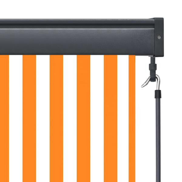 Außenrollo 80 x 250 cm Weiß und Orange