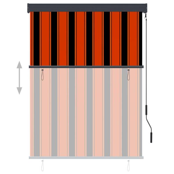Außenrollo 120 x 250 cm Orange und Braun