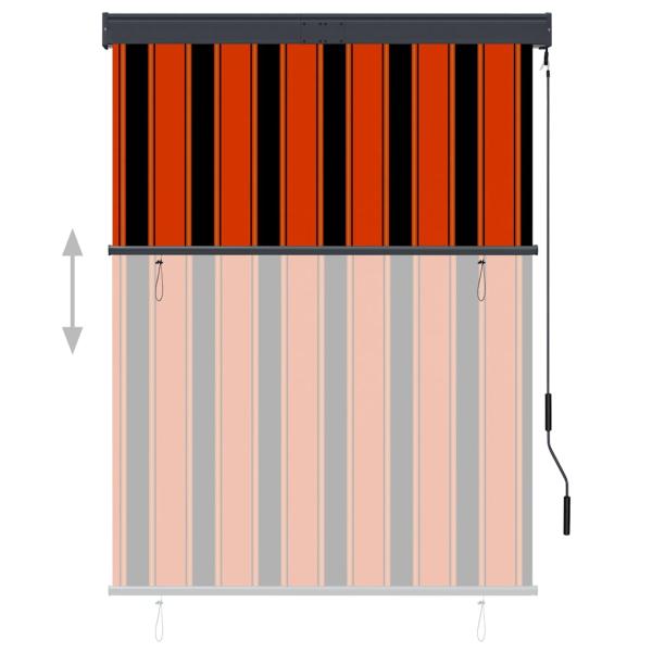 Außenrollo 120 x 250 cm Orange und Braun