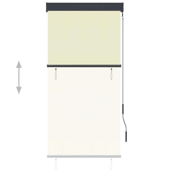 Außenrollo 80 x 250 cm Cremeweiß