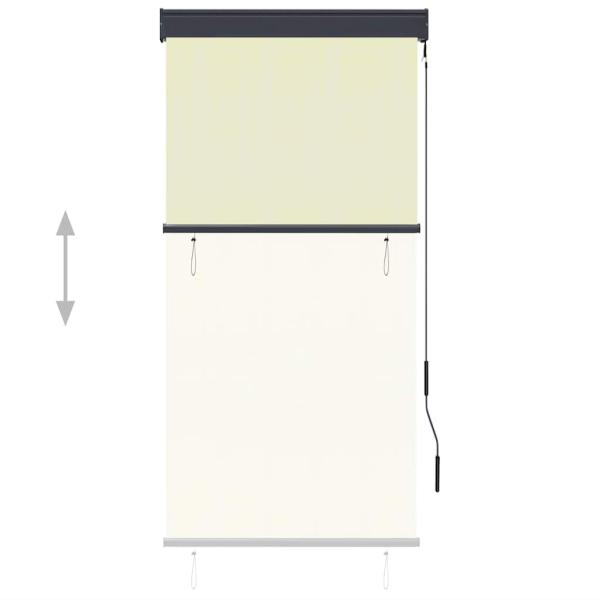 Außenrollo 80 x 250 cm Cremeweiß