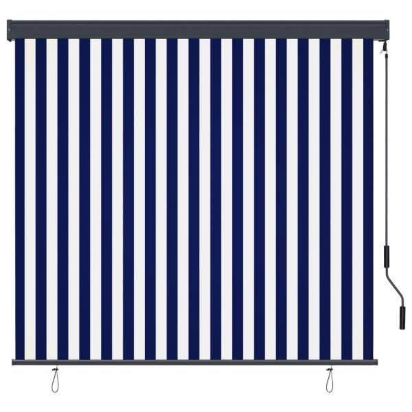 Außenrollo 170x250 cm Blau und Weiß