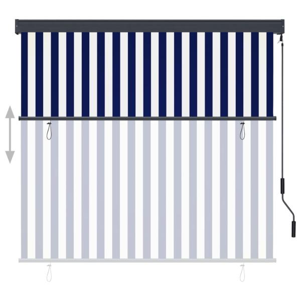 Außenrollo 170x250 cm Blau und Weiß