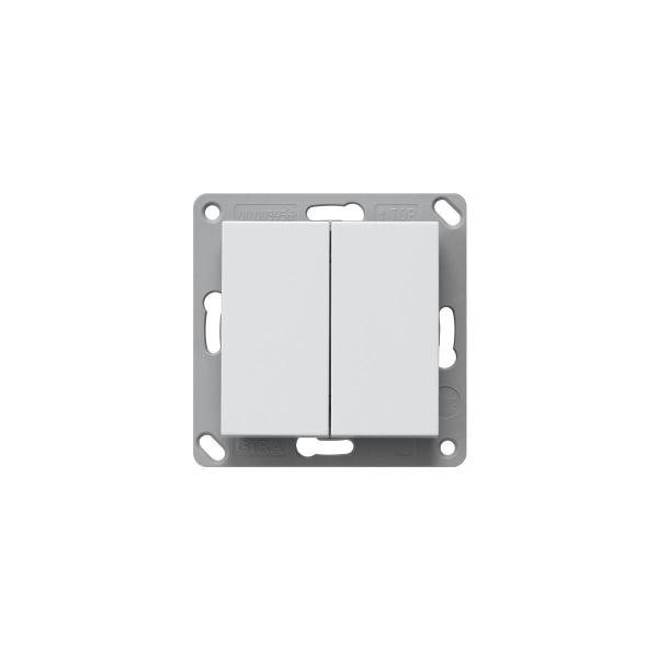 ARDEBO.de Gira 246227 BT Wandsender 2fach System 55, Reinweiß Seidenmatt
