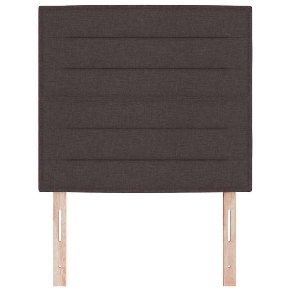 LED Kopfteil Linien-Design Dunkelbraun 100 cm Stoff