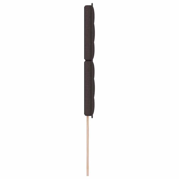 LED Kopfteil Linien-Design Dunkelbraun 100 cm Stoff