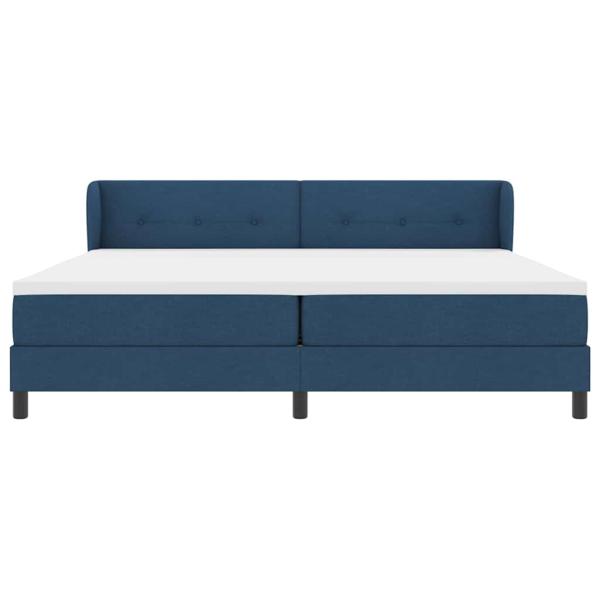 Boxspringbett mit Matratze Blau 200x200 cm Stoff