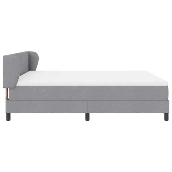 Boxspringbett mit Matratze Hellgrau 180x200 cm Stoff