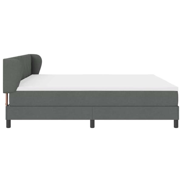 Boxspringbett mit Matratze Dunkelgrau 200x200 cm Stoff