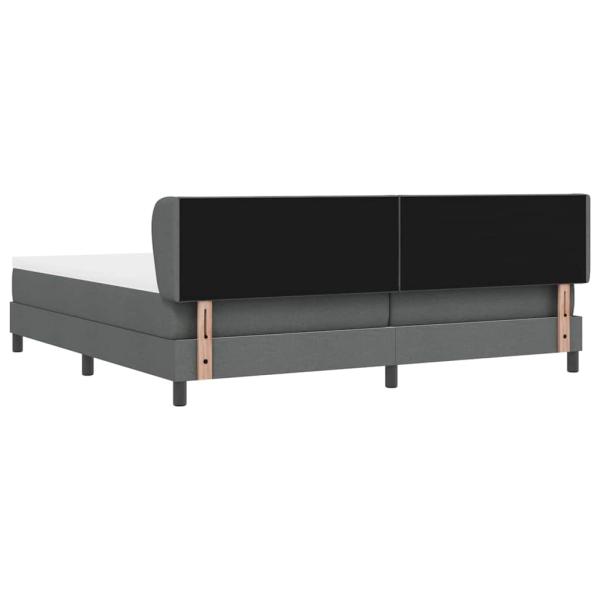 Boxspringbett mit Matratze Dunkelgrau 200x200 cm Stoff