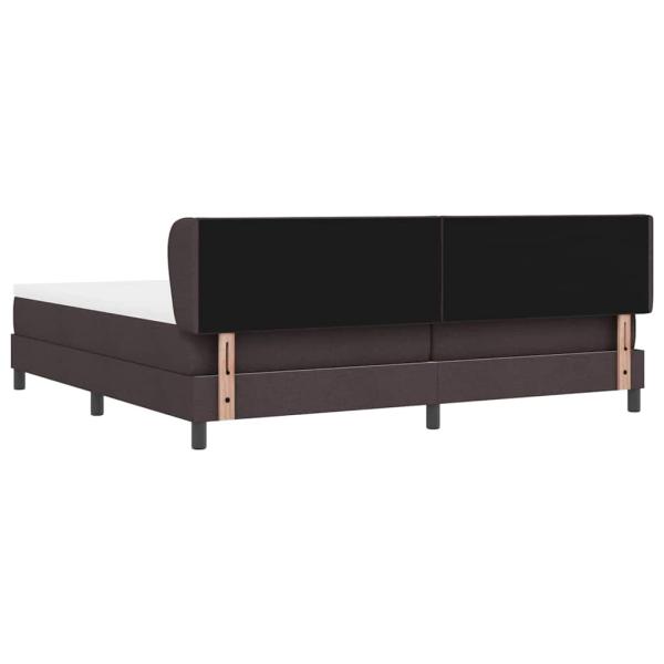 Boxspringbett mit Matratze Dunkelbraun 200x200 cm Stoff