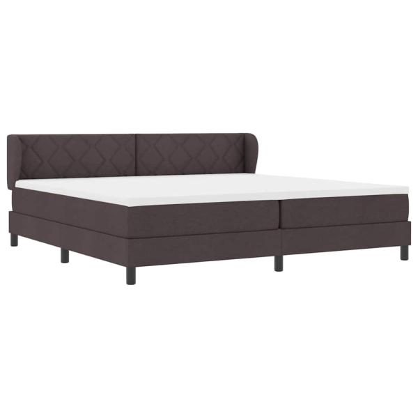 Boxspringbett mit Matratze Dunkelbraun 200x200 cm Stoff