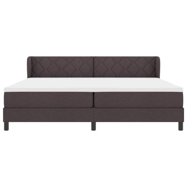 Boxspringbett mit Matratze Dunkelbraun 200x200 cm Stoff