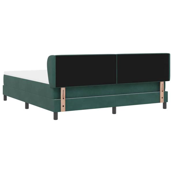 Boxspringbett mit Matratze Dunkelgrün 180x200 cm Samt
