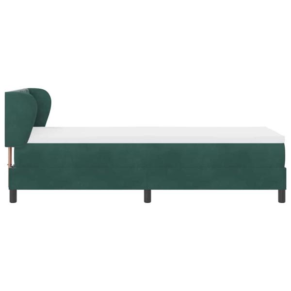 Boxspringbett mit Matratze Dunkelgrün 80x200 cm Samt