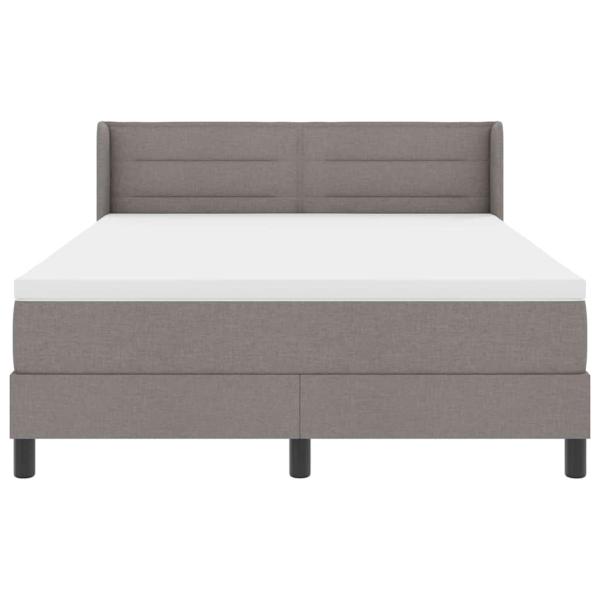 Boxspringbett mit Kopfteil Taupe 200 x 140 cm Stoff