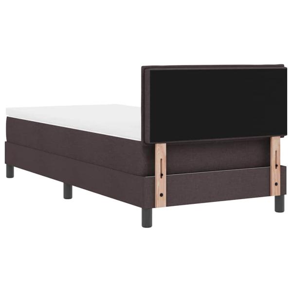 Boxspringbett mit Matratze & LED dunkelbraun 80x200 cm Stoff