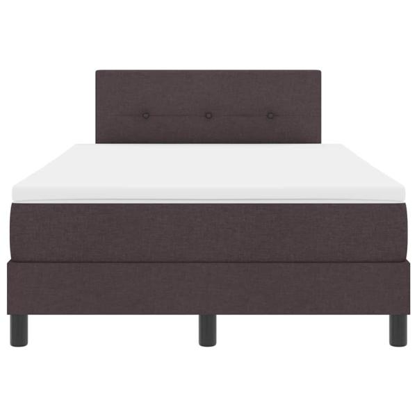 Boxspringbett mit Matratze & LED Dunkelbraun 120x190 cm Stoff