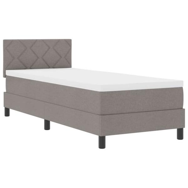 Boxspringbett mit Matratze & LED Taupe 80 x 200 cm Stoff