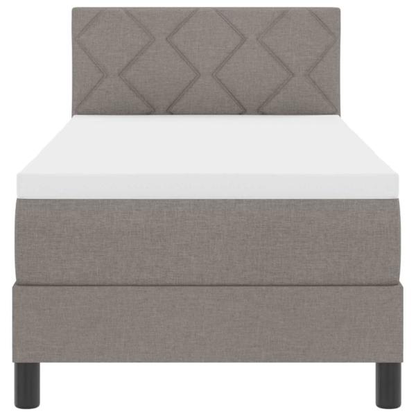 Boxspringbett mit Matratze & LED Taupe 80 x 200 cm Stoff