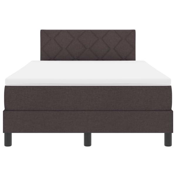 Boxspringbett mit Matratze & LED Dunkelbraun 120x190 cm Stoff