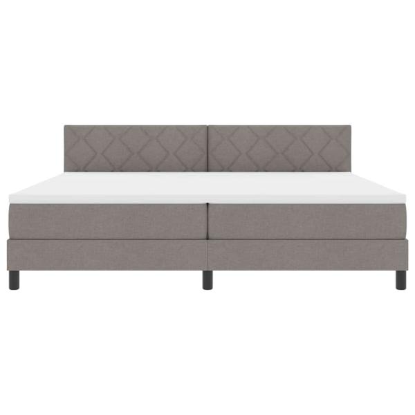 Boxspringbett mit Matratze & LED Taupe 200x200 cm Stoff