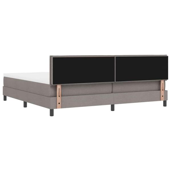 Boxspringbett mit Matratze & LED Taupe 200x200 cm Stoff