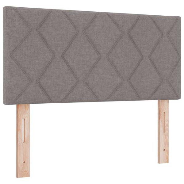 Boxspringbett mit Matratze & LED Taupe 90x190 cm Stoff