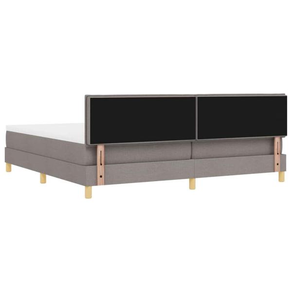 Boxspringbett mit Matratze & LED Taupe 200x200 cm Stoff