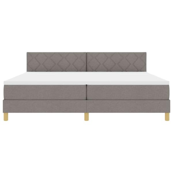 Boxspringbett mit Matratze & LED Taupe 200x200 cm Stoff