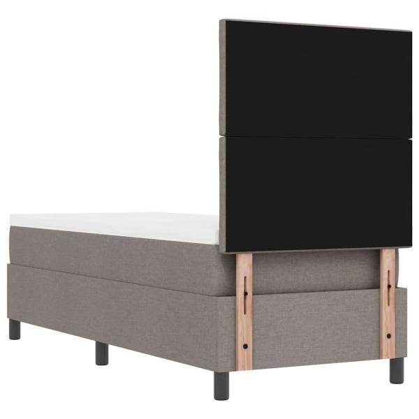 Boxspringbett mit Matratze & LED Taupe 80x200 cm Stoff